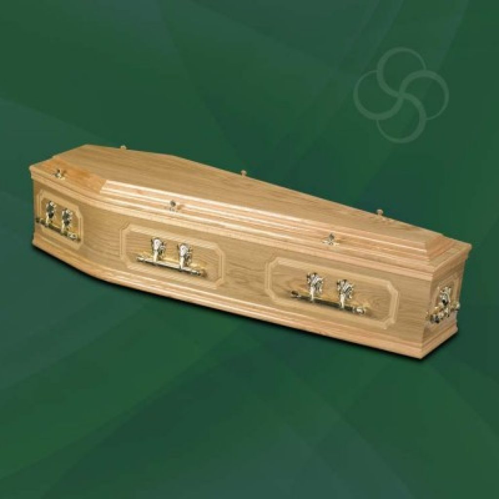 Chatsworth light oak coffin