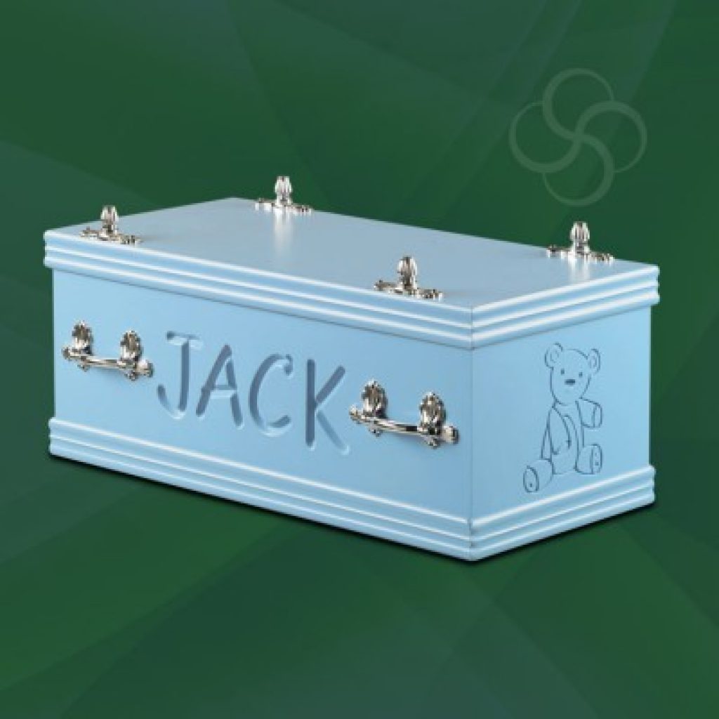 Light blue children's Lullaby casket