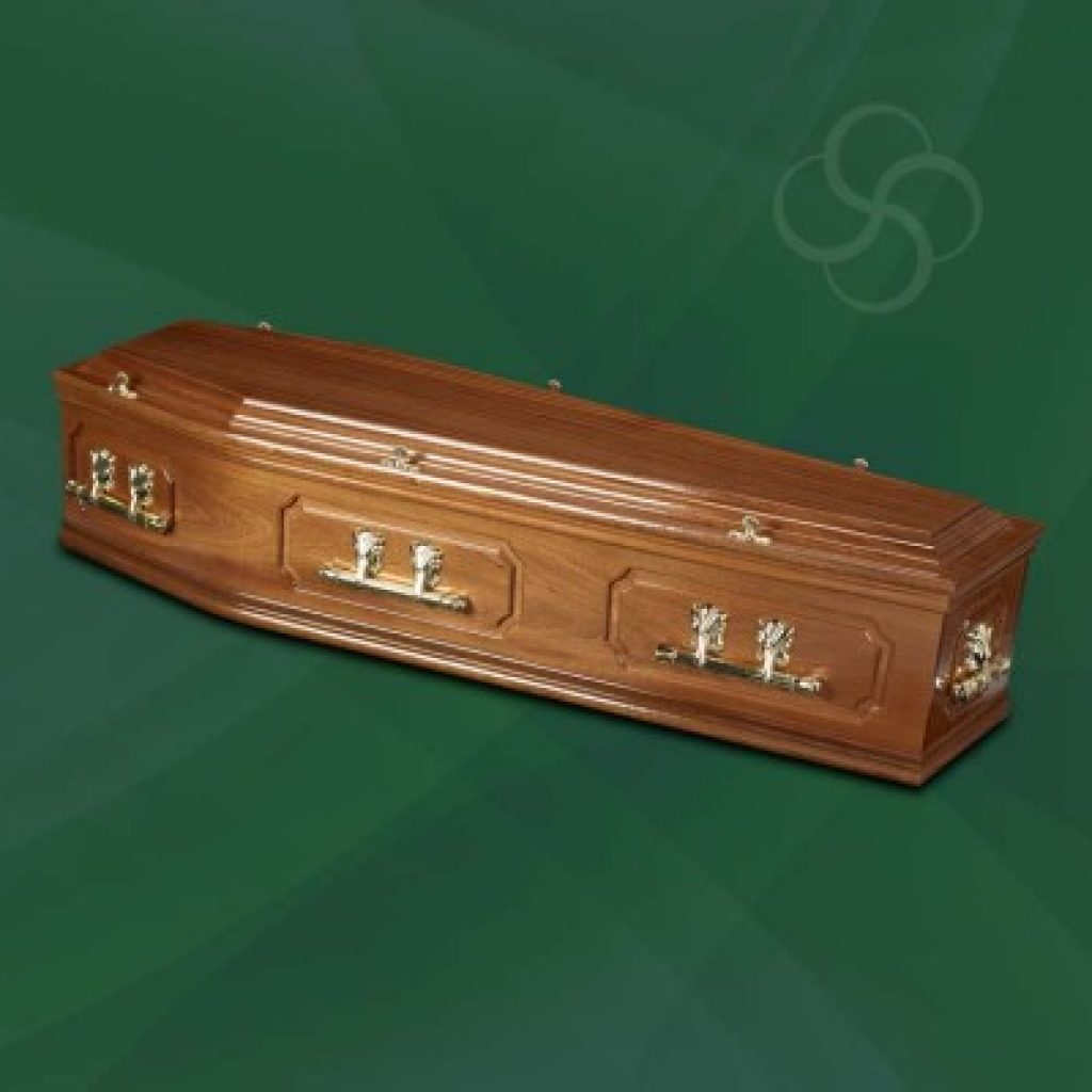 Sandringham light mahogany coffin