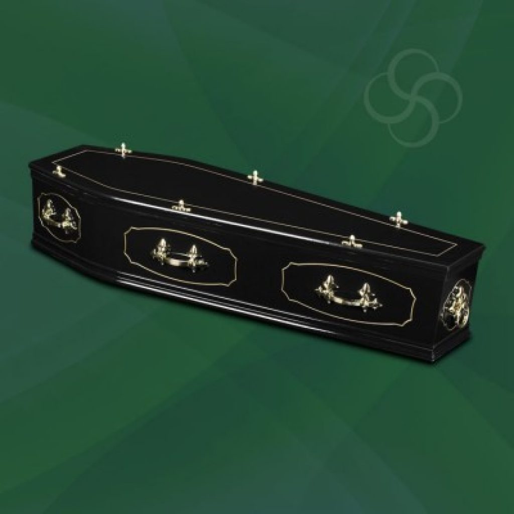 Studio black modern coffin