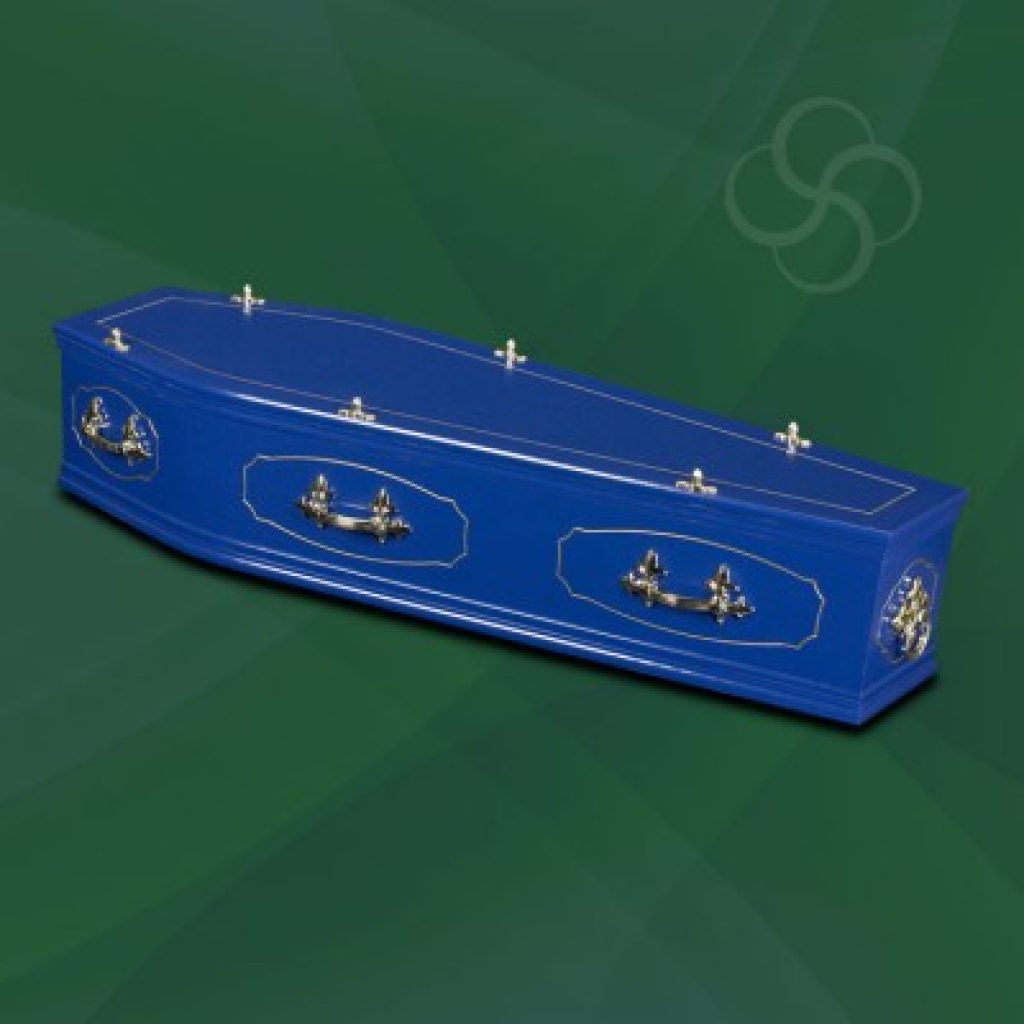 Studio blue modern coffin