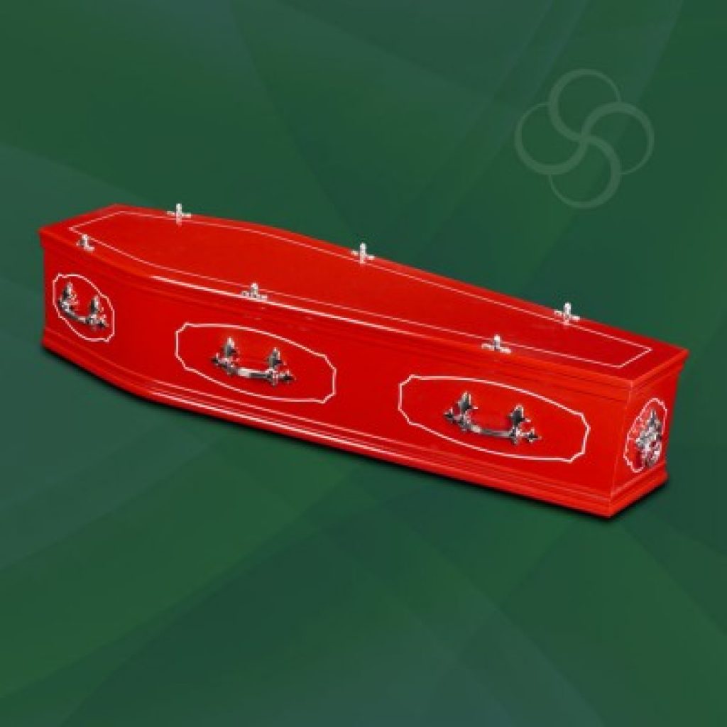Studio red modern coffin