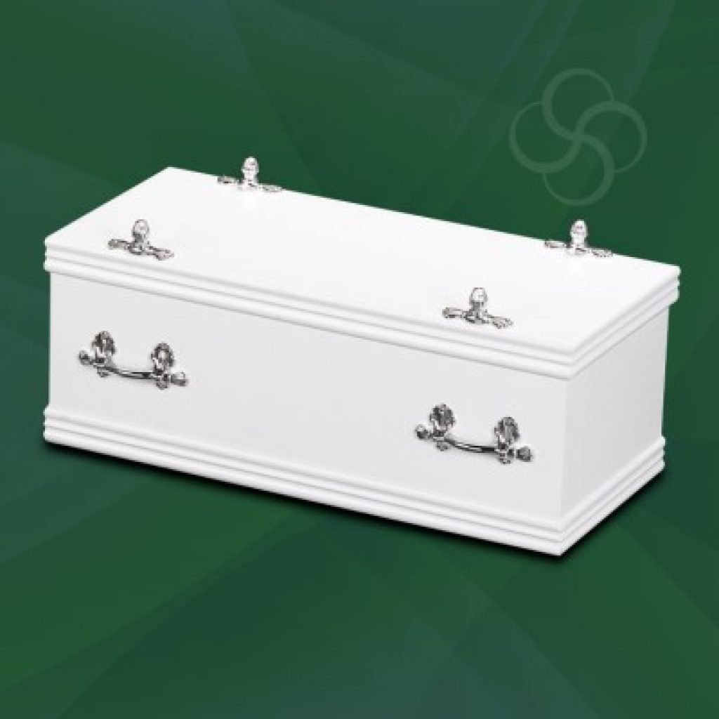 Sweet Dreams white children's casket