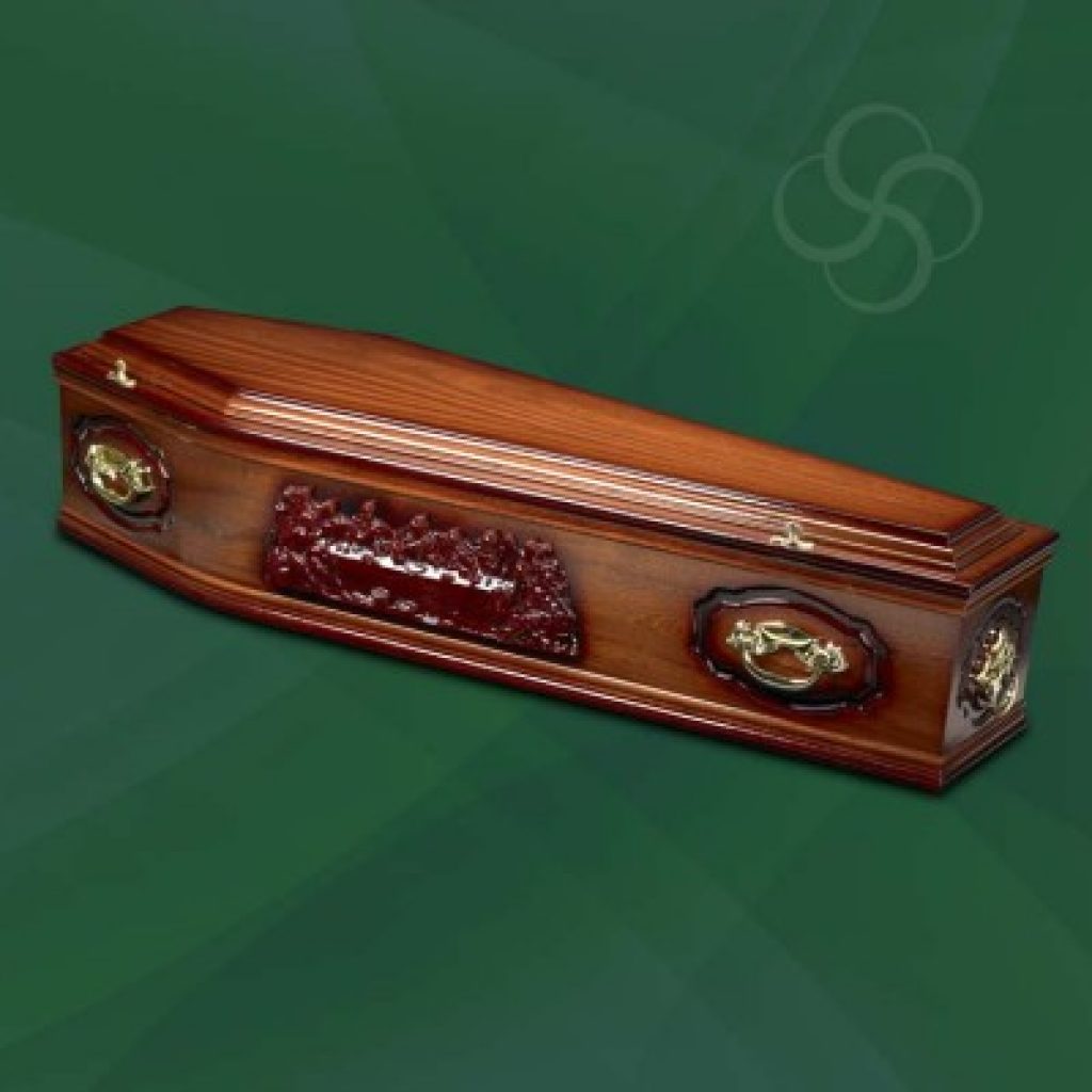 Westminster medium dark mahogany coffin