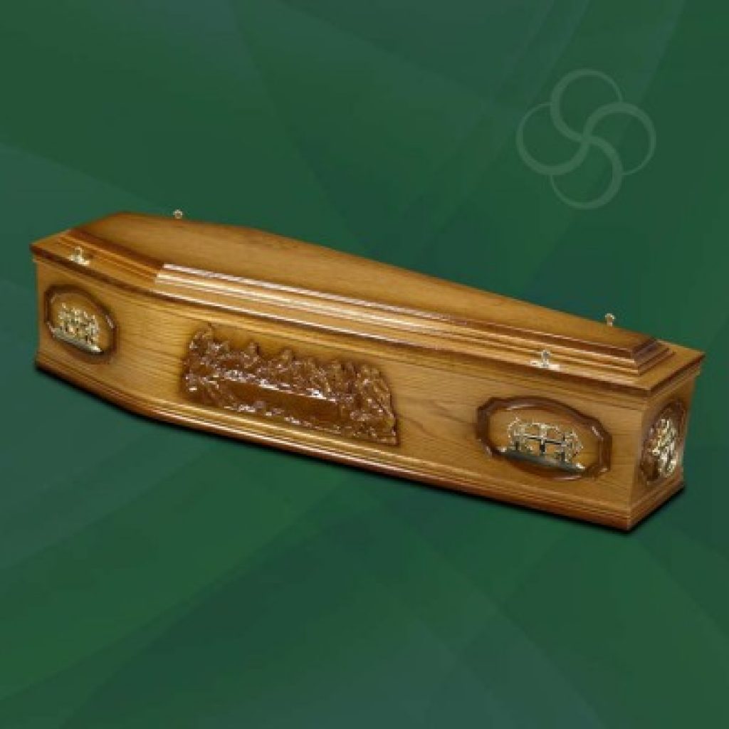 Westminster medium dark oak coffin