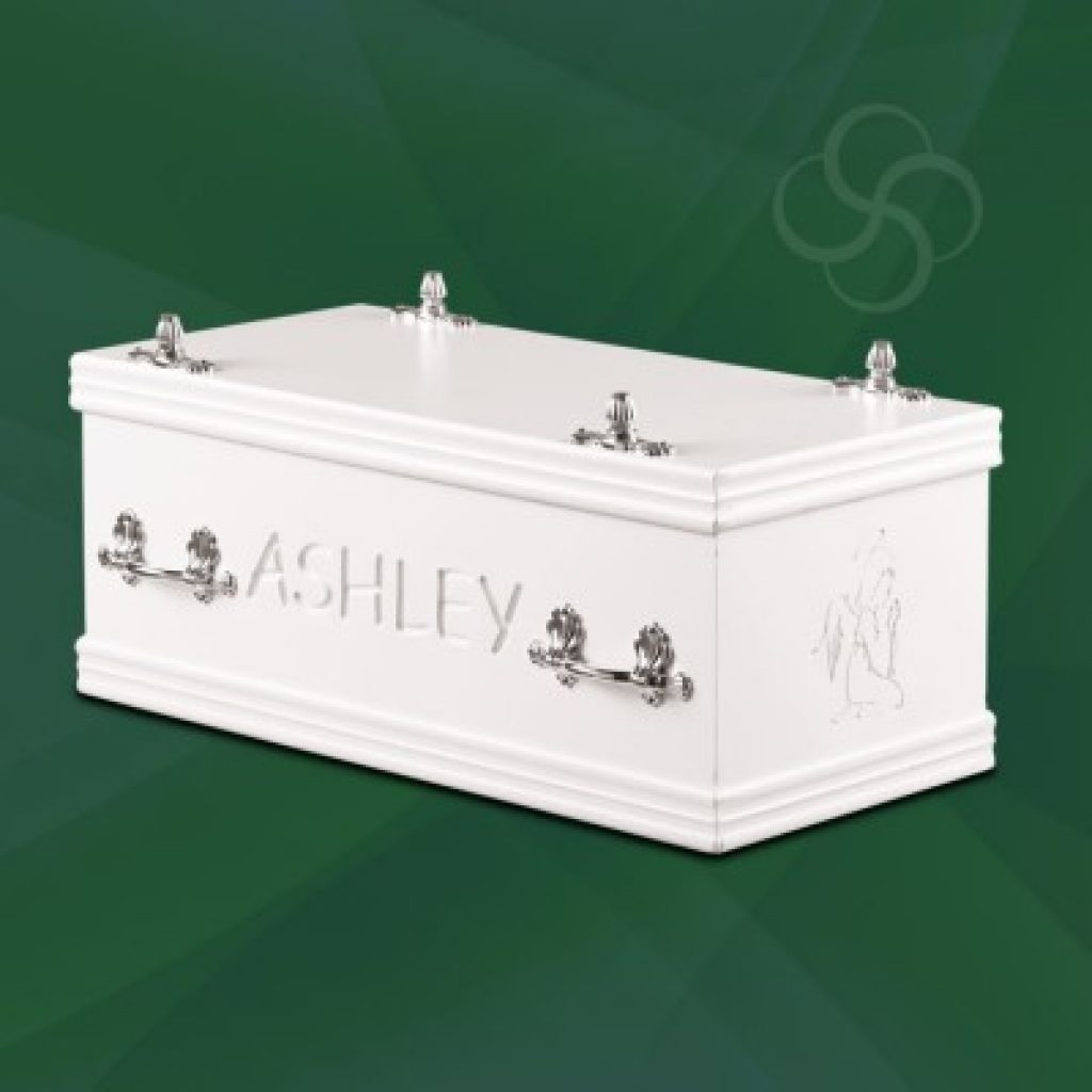 White children's Lullaby casket